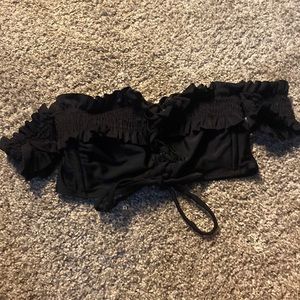 Black bathing suit top